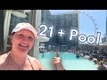 THE LINQ Deluxe Double Queen Room & Adults Only Pool Tour 😎