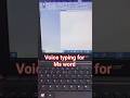 voice typing for Ms word! how to convert voice into text on Ms to earn!word#computerknowled