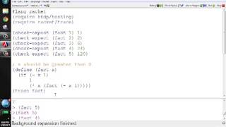 Racket Programming: embedded and tail recursion using the function factorial