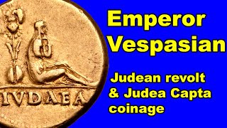 Ancient roman coins - Vespasian Roman Emperor and IVDAEA CAPTA SERIES - COINS AS PROPAGANDA