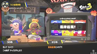 リーダーにふさわしいのは？フェス最終結果発表！【スプラトゥーン3】