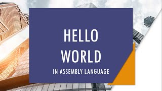 Hello World in Assembly language 8086