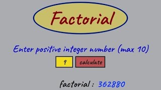 Factorial Calculator using HTML, CSS and JavaScript (part 2)