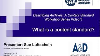 DACS Primer 3: What is a content standard