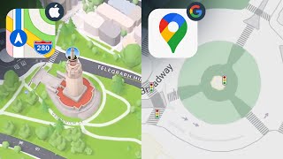 New Apple Maps vs New Google Maps (Watch their latest reveals)