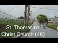 Driving in Barbados - Welches St. Thomas to St. Davids Christ Church (4K)