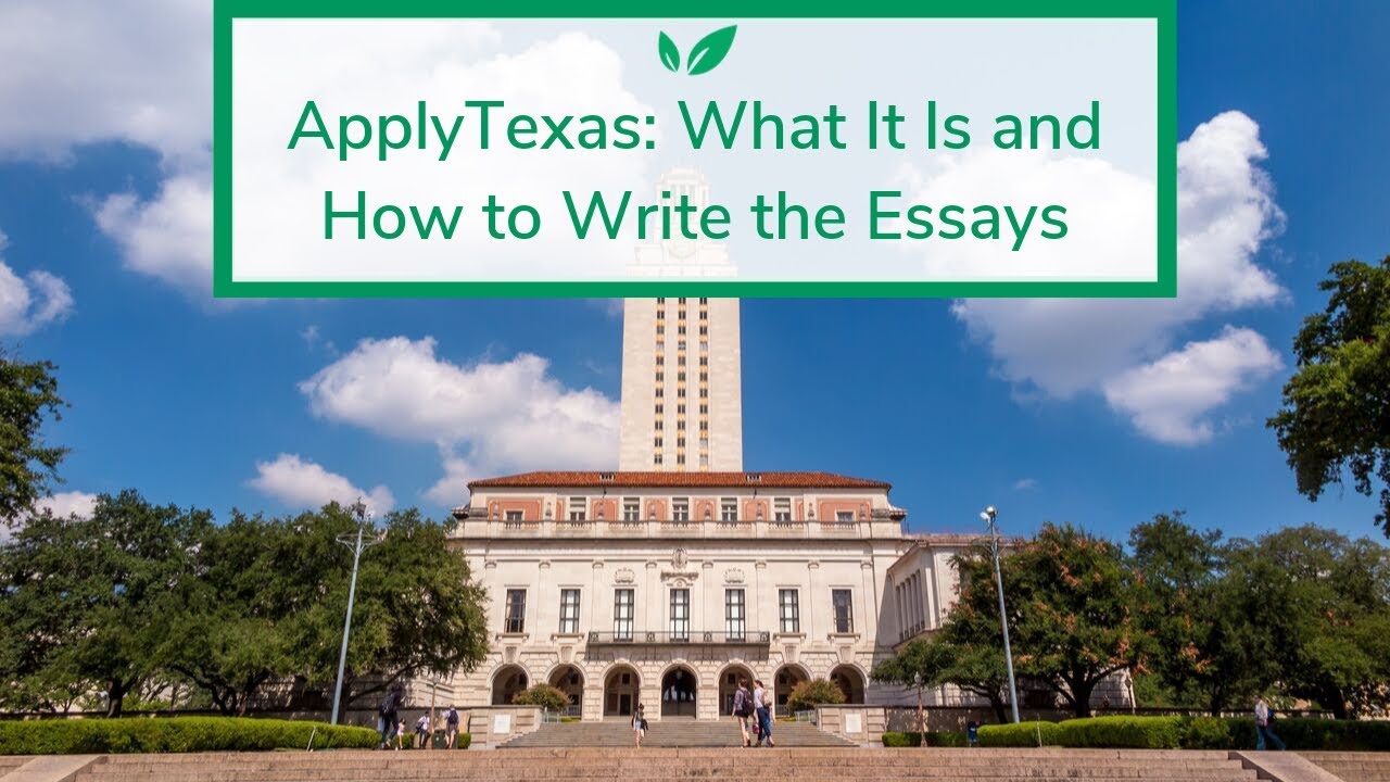 ApplyTexas: What It Is And How To Write The Essays - YouTube