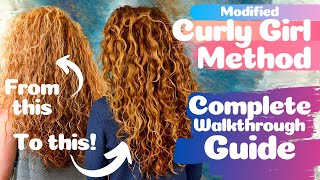 Modified Curly Girl Method Wash Day \u0026 Style - How to Wash Curly Hair