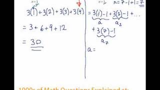 Arithmetic Series - Sigma Notation #1-2