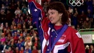 Bonnie Blair Wins Gold By Record Distance - Lillehammer 1994 Winter Olympics