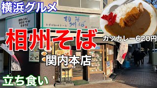 【横浜グルメ】関内住吉町 相州そばにて、カツカレー620円を食べる