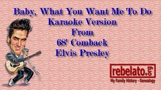 Baby, What You Want Me To Do - Elvis Presley - Online Karaoke Version