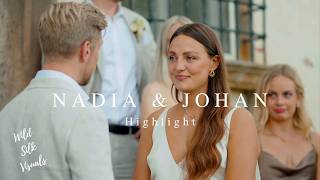 Tuscany wedding in Italy at Villa Buonvisi, Nadia + Johan multi day wedding film, Wild Silk Visuals