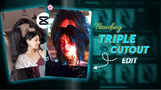 Instagram Trending TRIPLE CUTOUT TRANSITION | Capcut video editing | Trending Transition