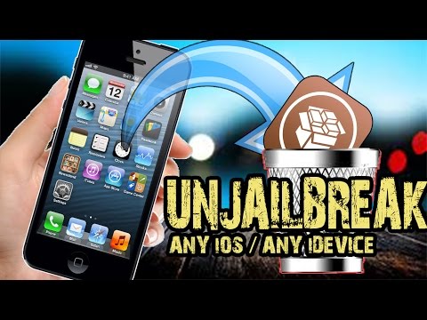 How To Remove / Uninstall / Delete Cydia - Unjailbreak iPhone iPad and iPod ANY iOS How To Remove / Uninstall / Delete Cydia - Unjailbreak iPhone iPad and iPod ANY iOS