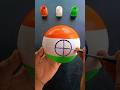 Great Indian Flag 🇮🇳 Painting on Ball 🏀 || Love My Flag #shorts #youtubeshorts #viral