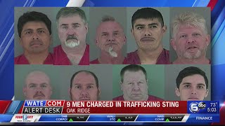 9 men charged in trafficking sting