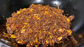 Hot \u0026 Spicy fried Dried shrimp,NgapiarYayKyaw-A Traditional MyanmarSideDishပုဇွန်ခြောက်ငံပြာရည်ကြော်