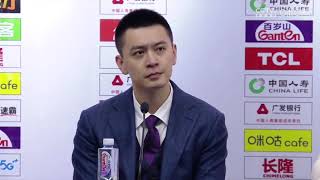 杨鸣吴昌泽赛后发布会讲起了对口相声 吴昌泽新闻发布会首秀