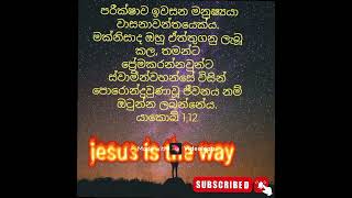 පරීක්ෂාව ඉවසන මනුෂ්‍යයා.. #lyrics A man who endures temptation