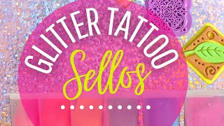 Glitter Tattoo usando sellos para Pintacaritas