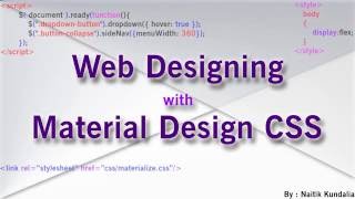 Tutorial : Create Materialize CSS Menu(Direct Link) for Webpage