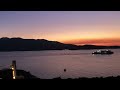 corfu channel sunset view from arameras beach resort lounge bar summer 2022