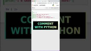 How To Comment in Python #shorts