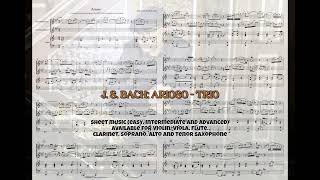 Bach: Arioso - TRIO COVER SHEET MUSIC