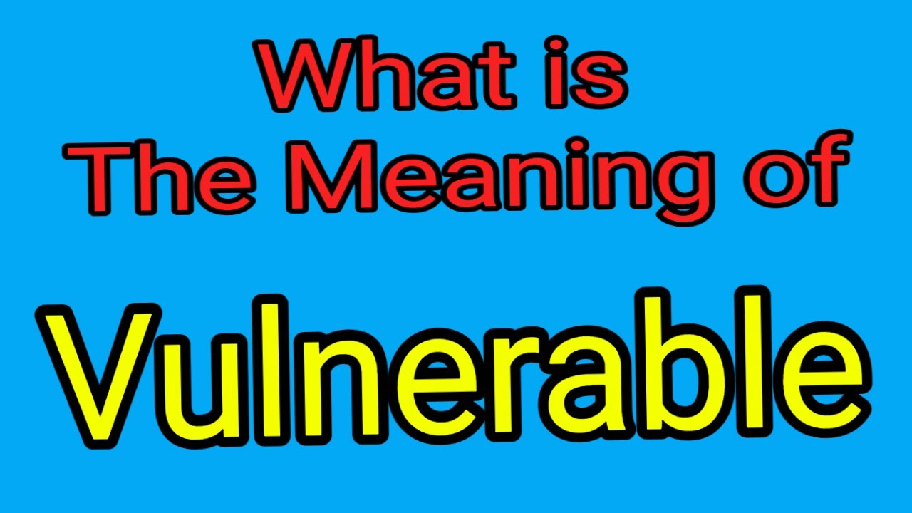 Meaning Of Vulnerable | Vulnerable | English Vocabulary | Most Common ...