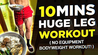 10 MIN Home Leg Workout (NO EQUIPMENT BODYWEIGHT WORKOUT!)