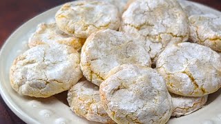 Cookies that melt in your mouth! Flourless ! Done in 5 mins! Sicilian biscuits with orange zest