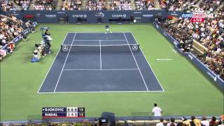 Fantastic point between Rafael Nadal and Novak Djokovic in 2011 Us Open Final ᴴᴰ