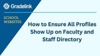 How to Ensure All Profiles Show Up on Faculty and Staff Directory