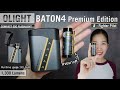 รีวิวไฟฉายพกพา olight baton4 premium edition สี fighter pilot สวยมาก สว่าง 1 300 lumens โปรลดพิเศษ