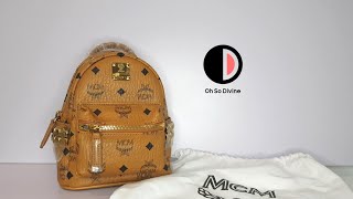 MCM Cognac Stark Bebe Boo Backpack in Visetos Review