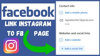 How to Link Instagram to a Facebook Page on Laptop/PC