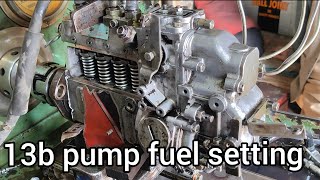 how to fuel setting Toyota 13b diesel pump