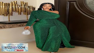 SHEIN Slayr Plus Size Elegant Banquet Asymmetric Waist Straight Leg Green Jumpsuit Review