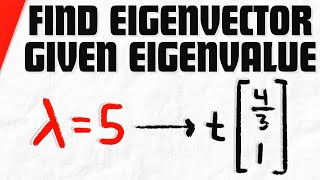 Find Eigenvector Corresponding to Given Eigenvalue | Linear Algebra Exercises
