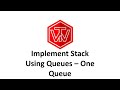 Implement Stack Using Queues | LeetCode 225 (One Queue) | Coding Interview Tutorial