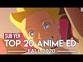 Top 20 Anime Endings - Fall 2020 (Subscribers Version)