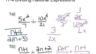 11-4 Dividing Rational Expressions