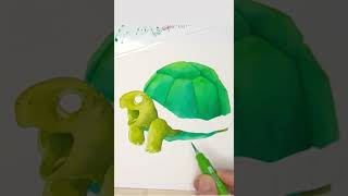 How to draw a turtel with ABT #shorts