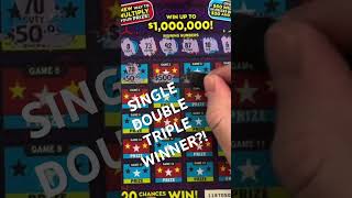 SINGLE DOUBLE TRIPLE $1,000,000 Jackpot California Lottery Scratchers