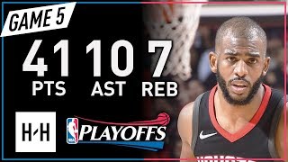 Chris Paul  Game 5 Highlights Jazz vs Rockets 2018 NBA Playoffs - 41 Pts, 10 Ast