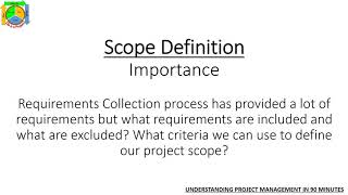 05 Scope Definition Understanding Project Management in 90 Minutes