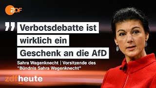 Wagenknecht zur AfD-Verbotsdebatte: "Ein Armutszeugnis" | Markus Lanz vom 17. Januar 2024