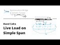 TUTORIAL: Simple Span Live Load