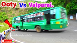 Ooty Vs Valparai Ghat Road| Govt Bus Amazing Turning Hairpin Bend Road| Udhagai-Nilgiris-Pollachi.